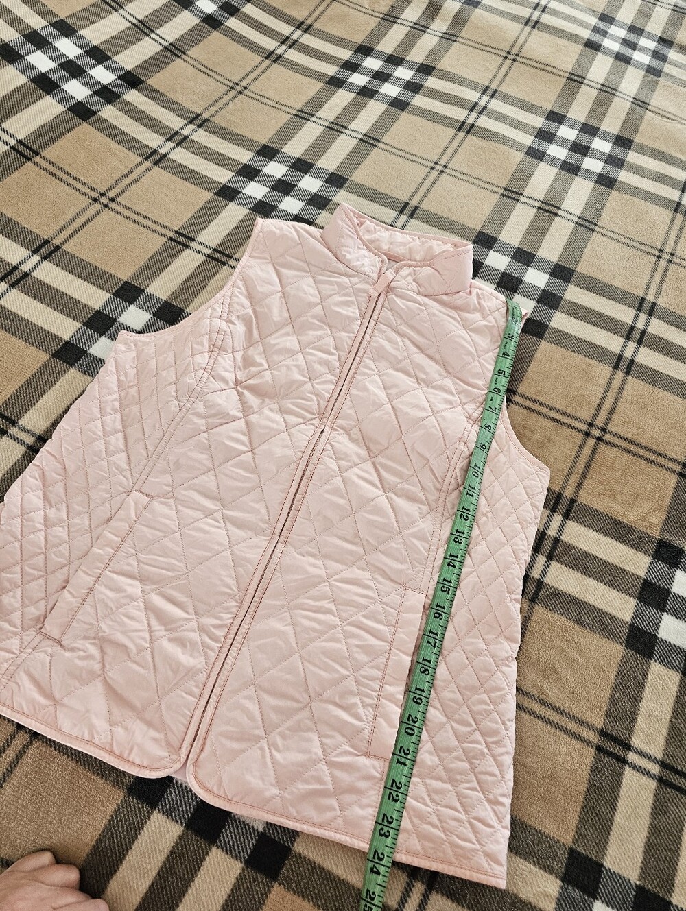 Talbots Pale Pink Quilted Vest - Picture 9 of 10
